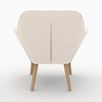 Simba - Fauteuil En Tissu Bouclé Blanc