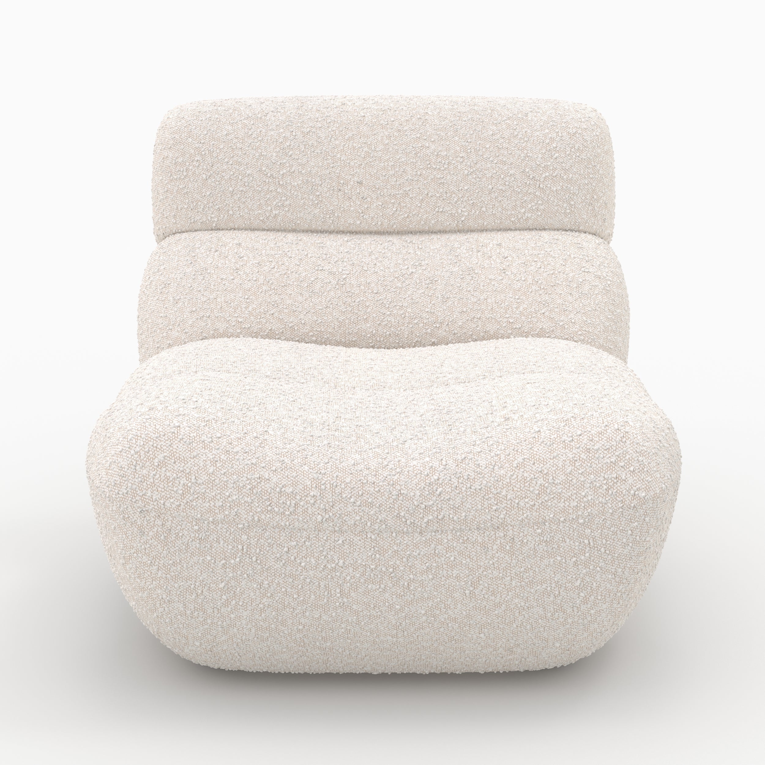 Teddy - Fauteuil En Tissu Bouclé Blanc