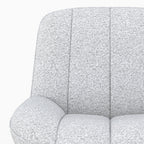 Elvis - Sillón giratorio de tela bouclé gris jaspeado