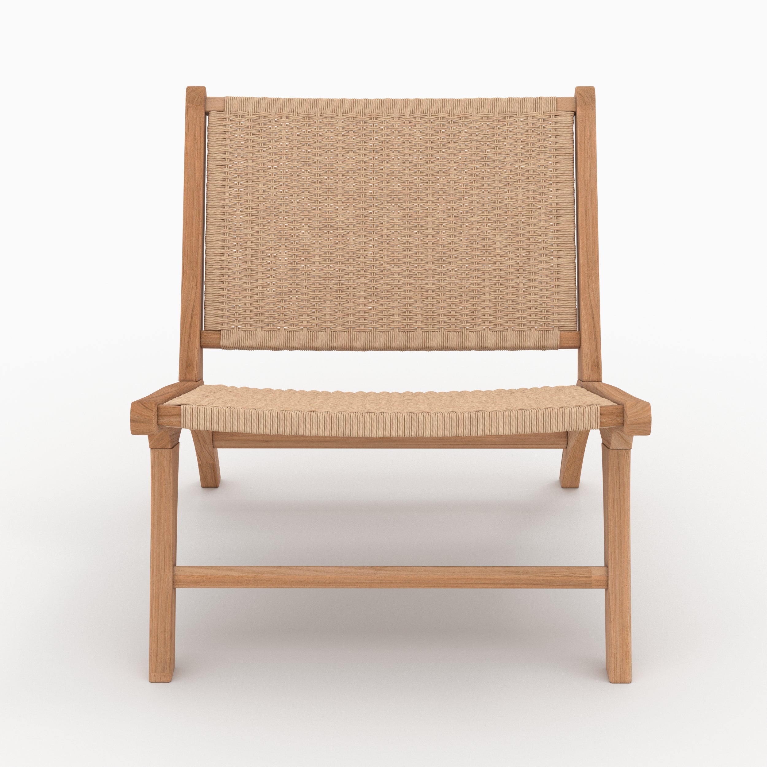Kilka - Fauteuil En Bois De Teck Et Cordage En Loom