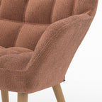 Simba - Fauteuil En Tissu Rouge Ancien