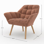 Simba - Fauteuil En Tissu Rouge Ancien