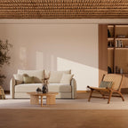 Kilka - Armchair In Teak Wood And Rattan Basket Weaving