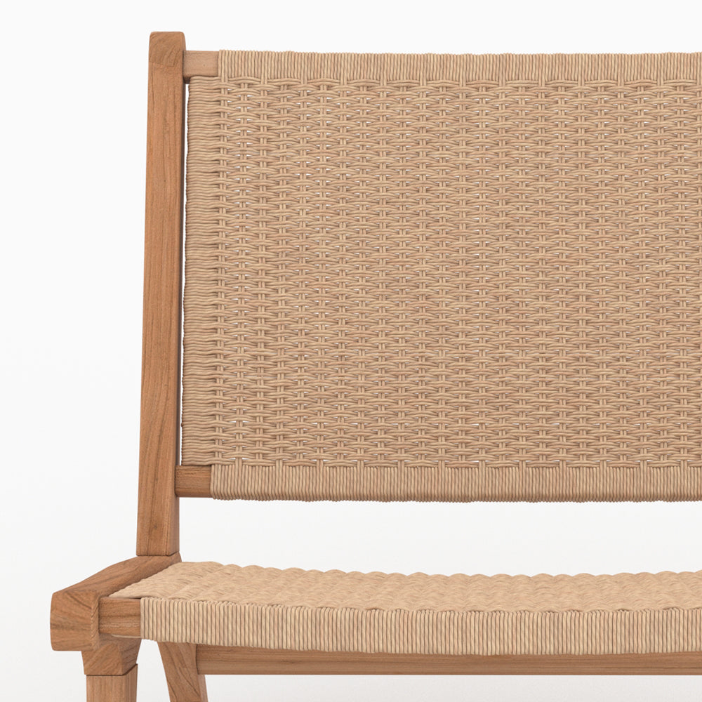 Kilka - Fauteuil En Bois De Teck Et Cordage En Loom