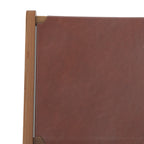 Kuna - Fauteuil En Teck Et Cuir Lisse Marron