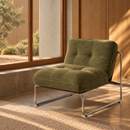 Riza - Fauteuil capitonné - Vert