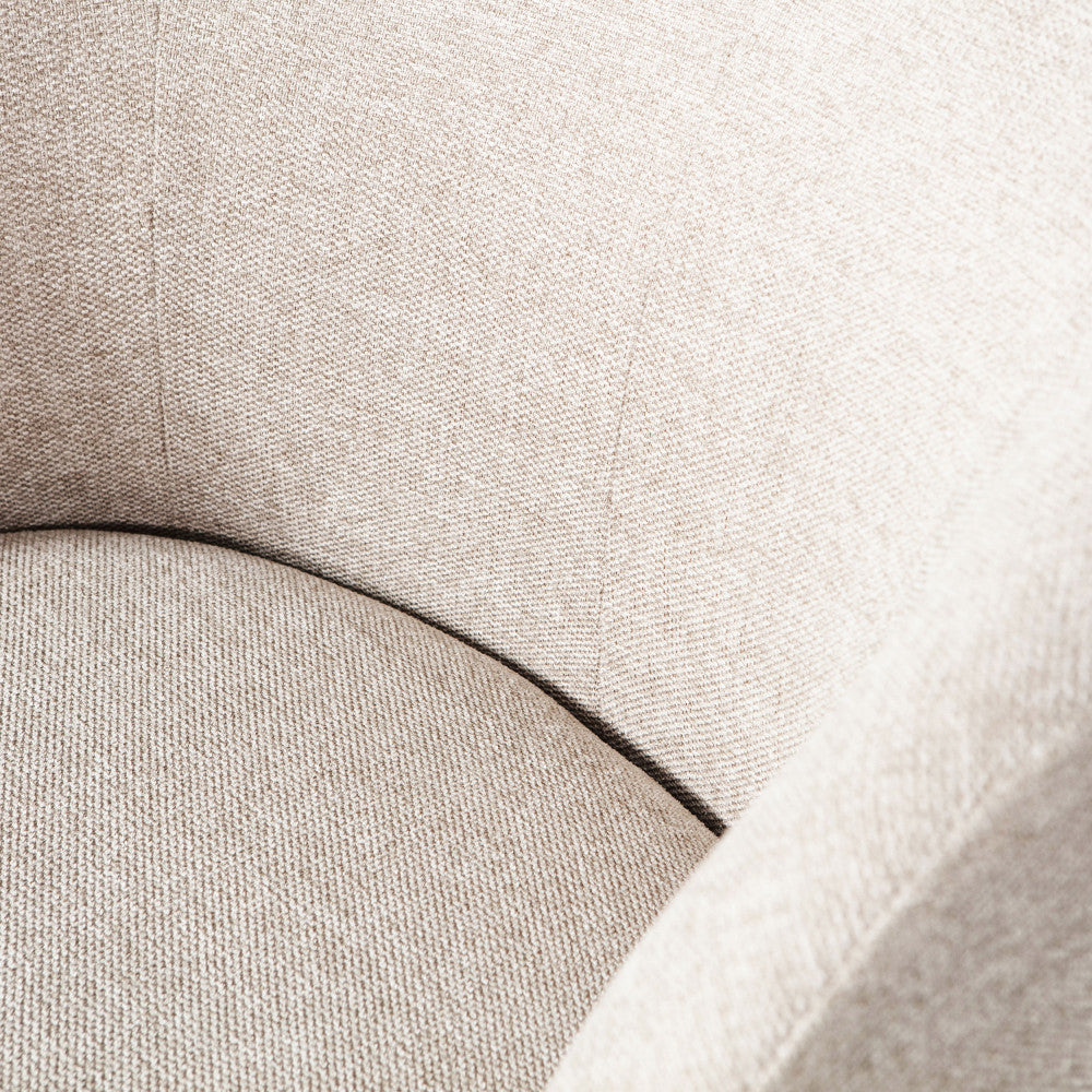 Serra - Sillón giratorio de diseño - Tela - Crudo