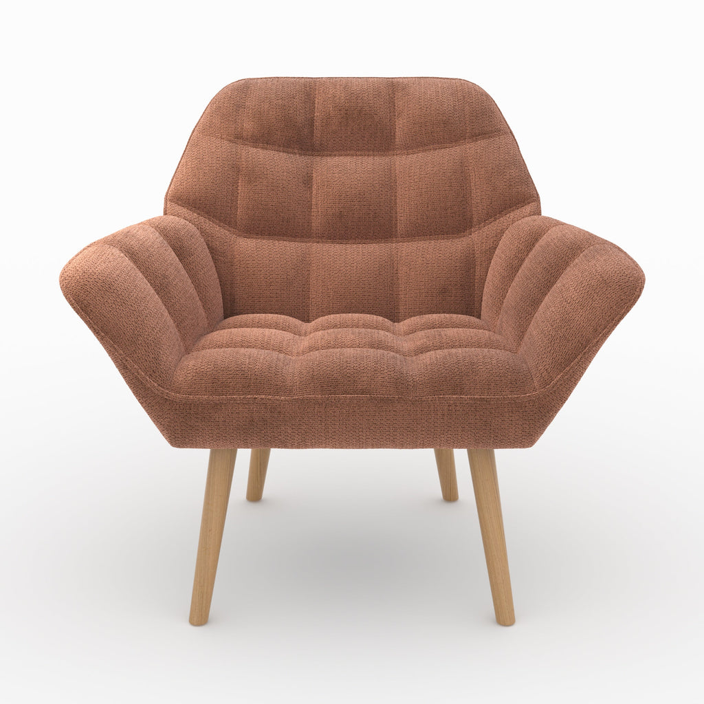 Simba - Fauteuil En Tissu Rouge Ancien