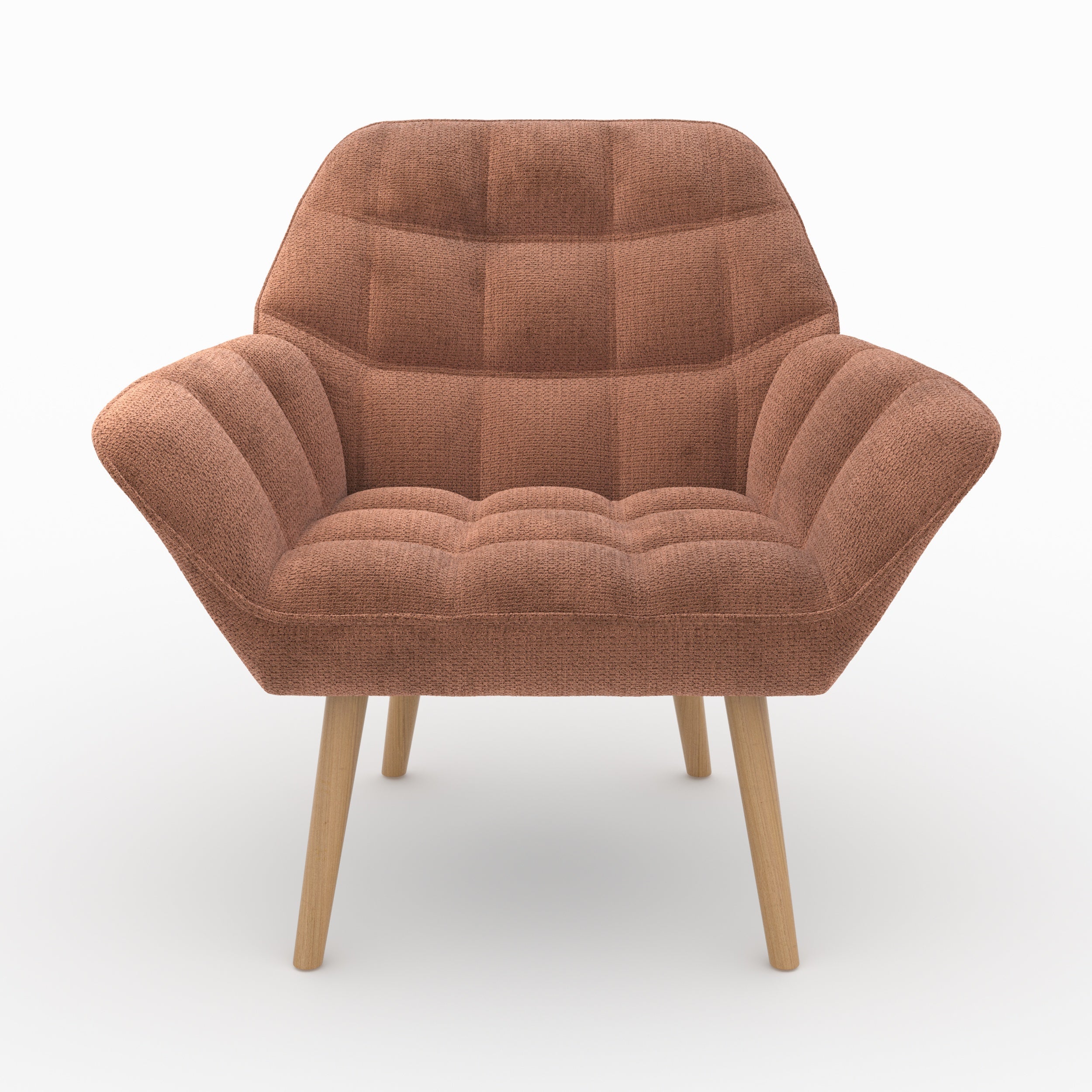 Simba - Fauteuil En Tissu Rouge Ancien