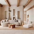 Teddy - Fauteuil En Tissu Bouclé Blanc