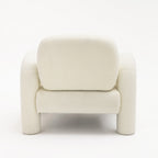 Mio - Armchair - Bouclé Fabric - White