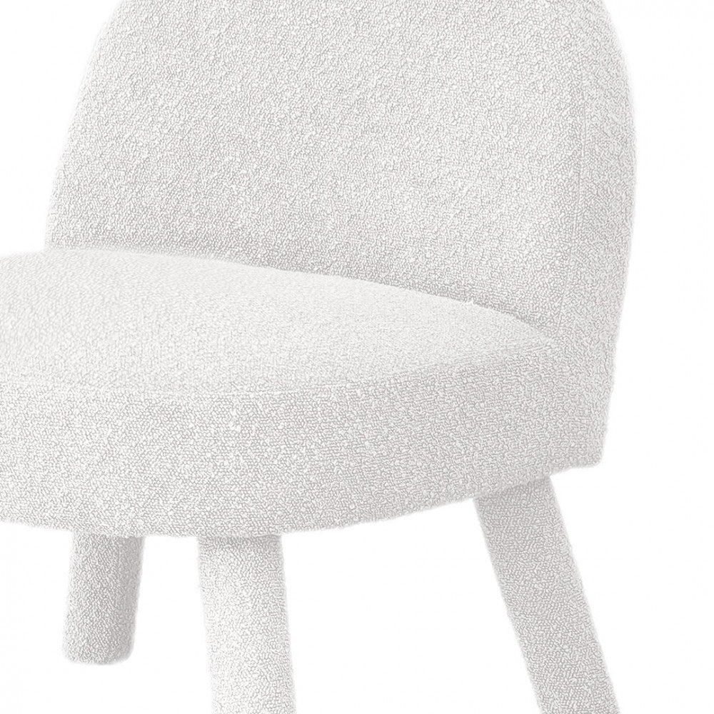 Abica - Fauteuil - Tissu Bouclette - Blanc