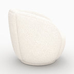 Ysé - Fauteuil En Tissu Bouclé Blanc