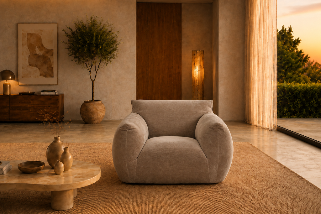 Moka - Fauteuil - Tissu chenille