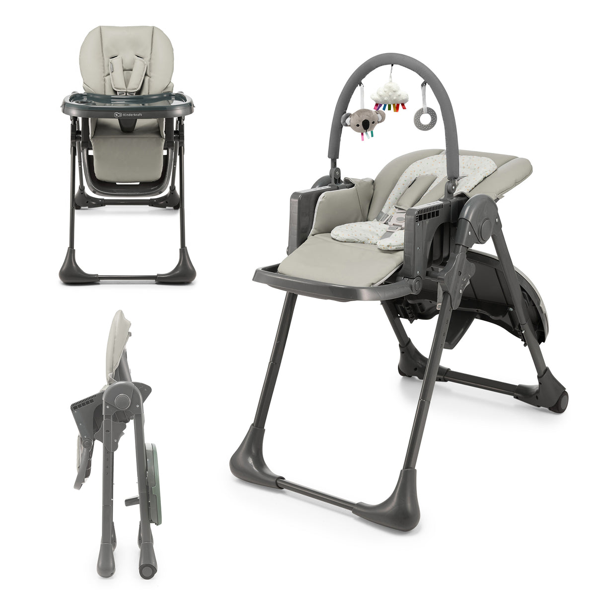 Chaise Haute 2En1 Tummie Gris