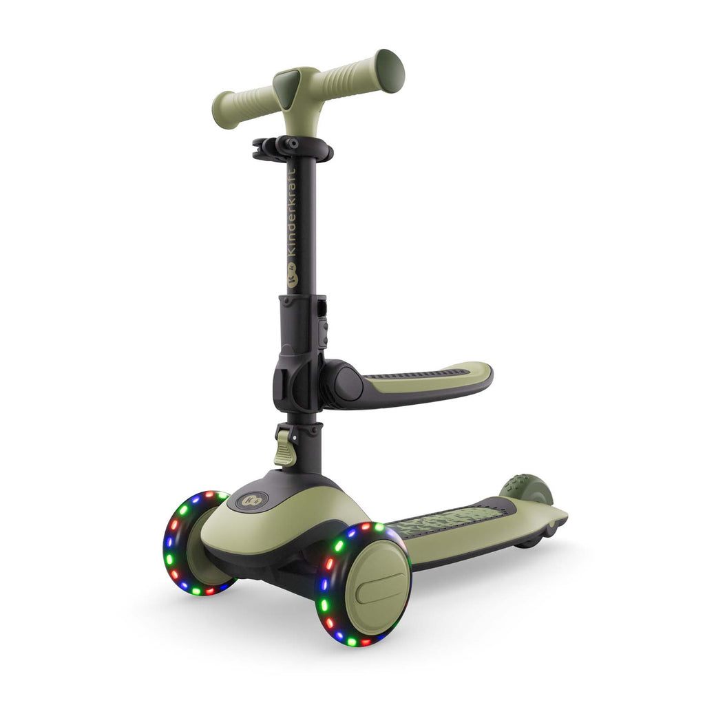 Halley 2 Green 2-in-1 Evolving Scooter with Seat