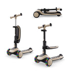 Halley 2 2-in-1 Convertible Scooter with Seat White