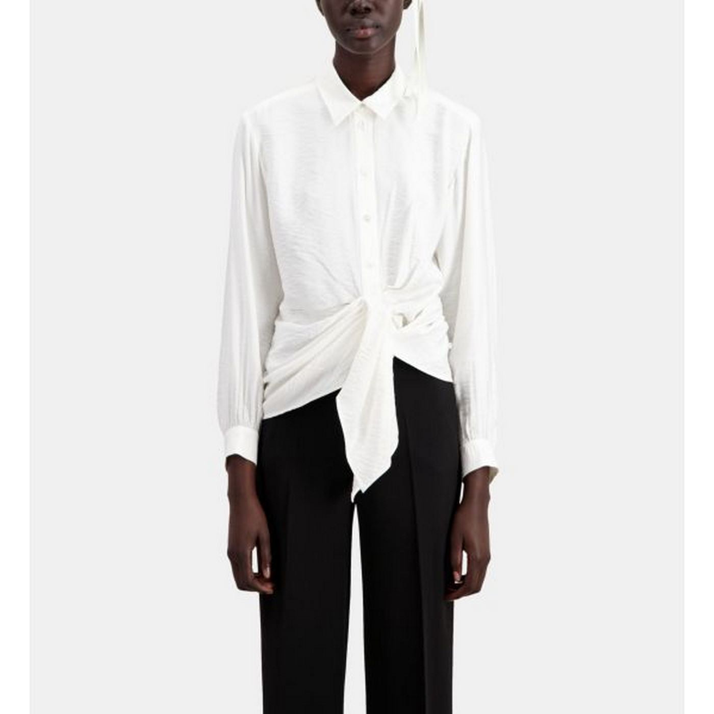 The Kooples - Chemise Manches Longues Nouee Drapee - Femme
