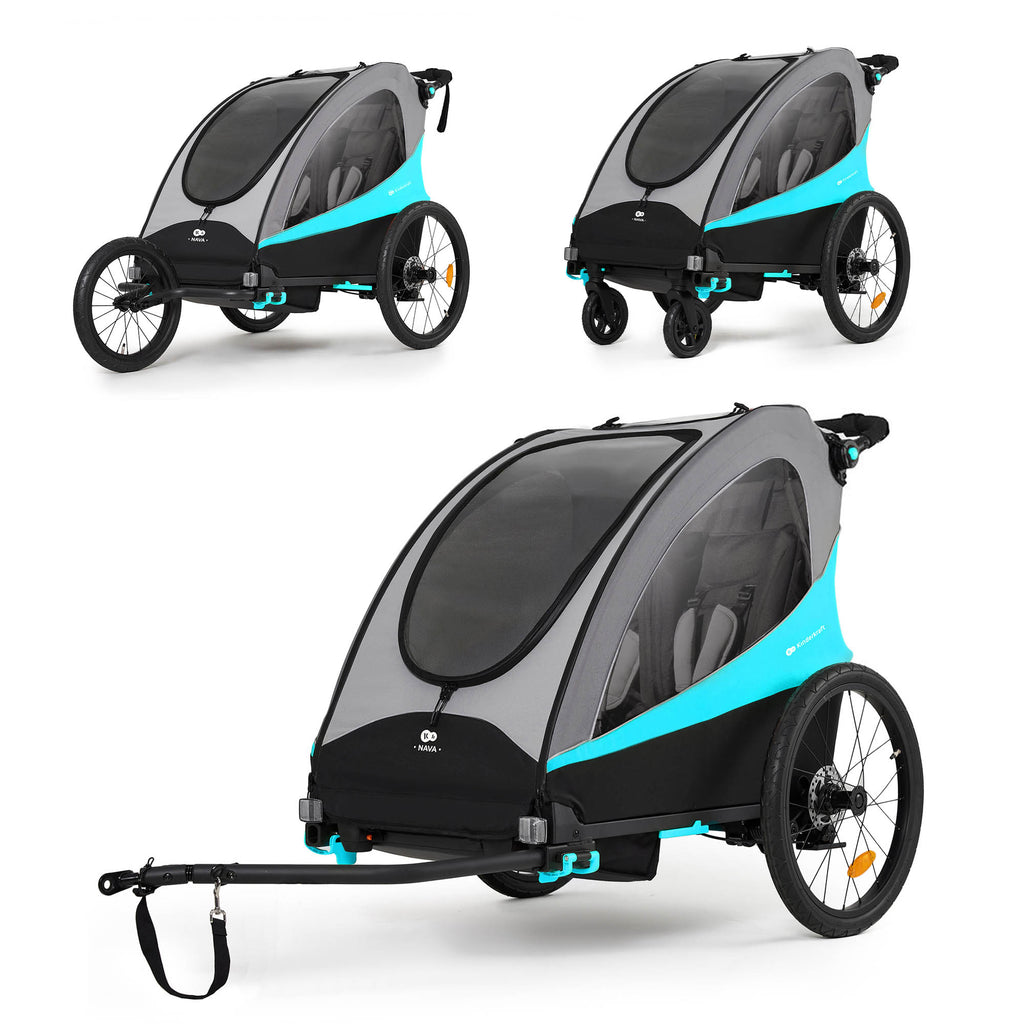 Remolque Bicicleta Infantil 3En1 Nava Azul