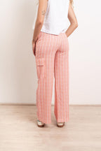 Pantalón tailandés de lino rosa