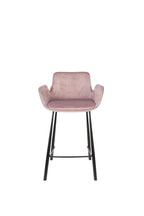 Brit - Lote de 2 Taburetes de Bar & de Mostrador - Poliéster - Rosa