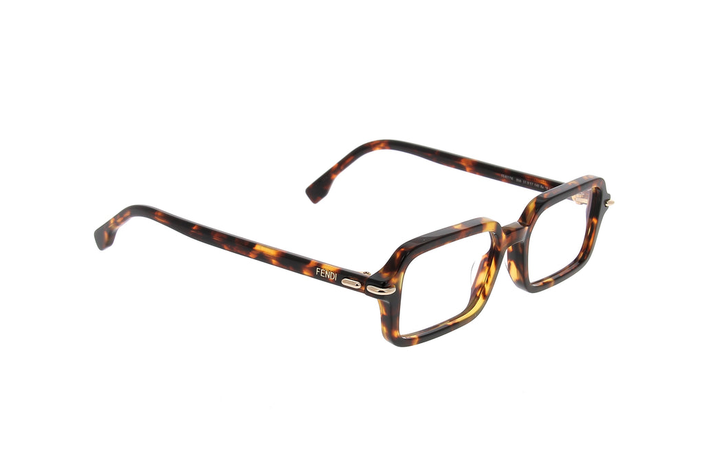 Luxury Eyewear – Gafas De Sol - Fendi, gafas graduadas marrones en carey, vista en tres cuartos