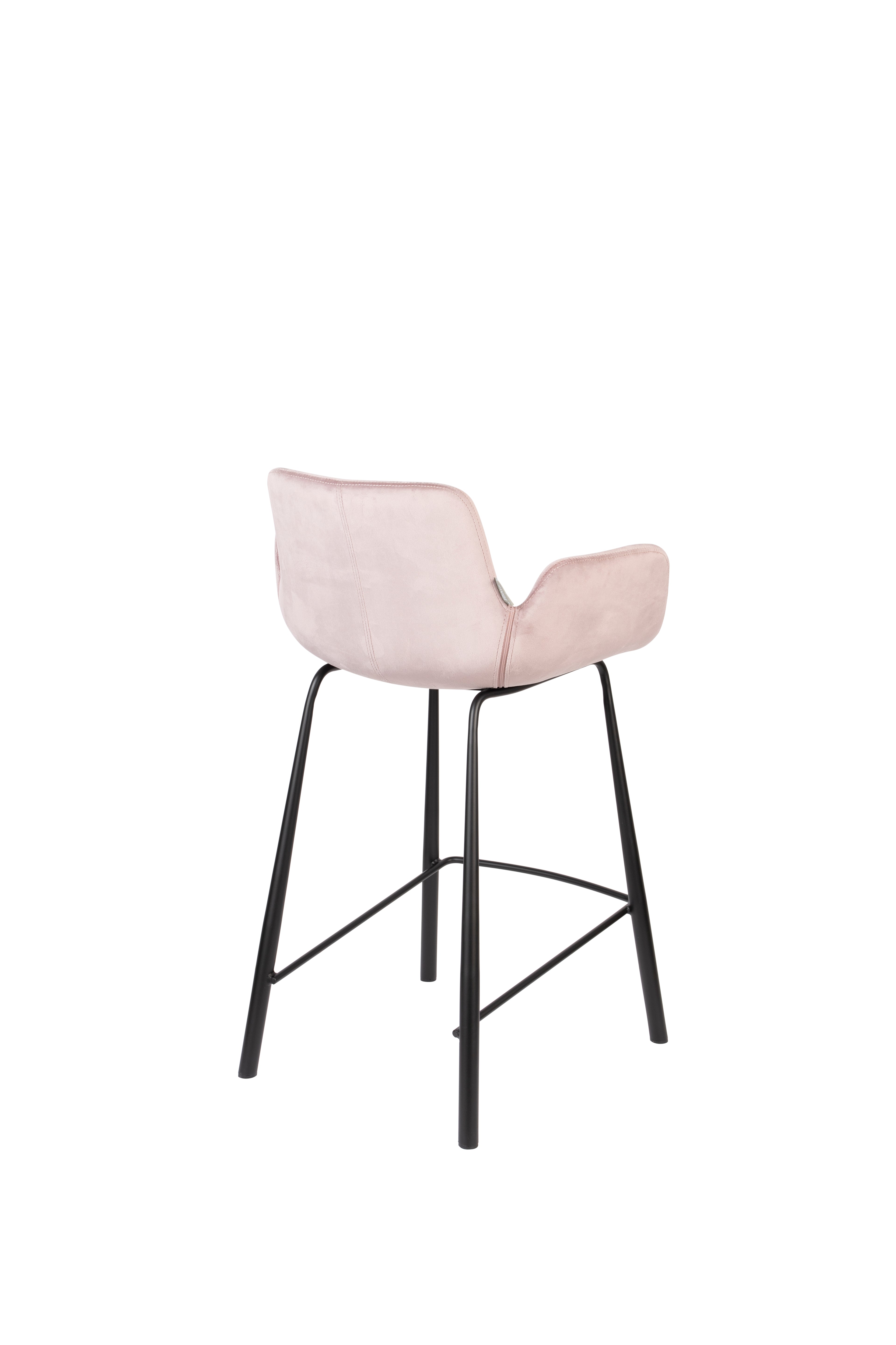 Brit - Lote de 2 Taburetes de Bar & de Mostrador - Poliéster - Rosa