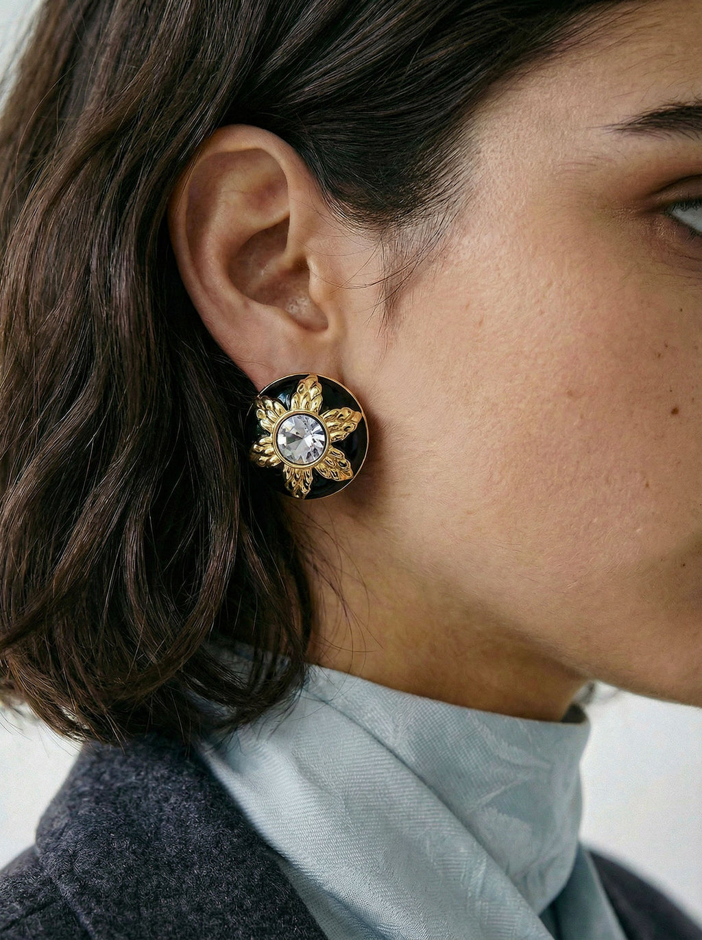Fendi Boucles D'Oreilles Clips Vintage 1990S