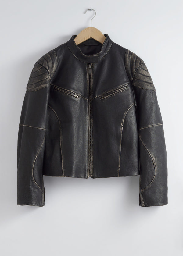 Jacket St Mariette Leather Jkt - Black - Women