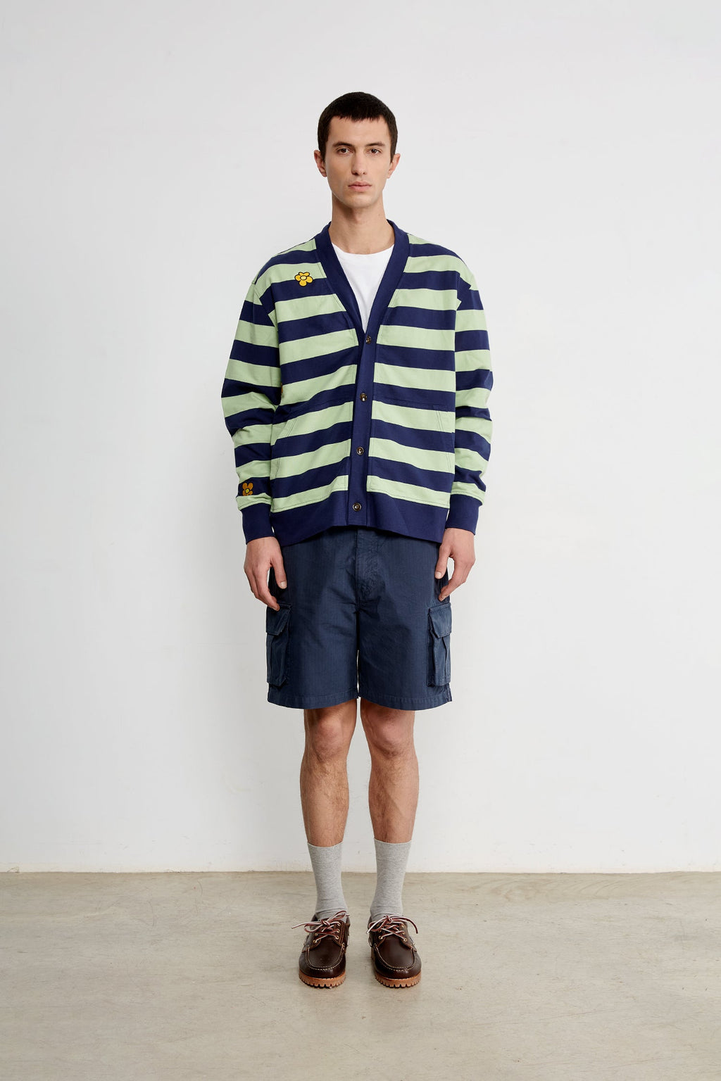 Cardigan Field Emrbroidery Navy