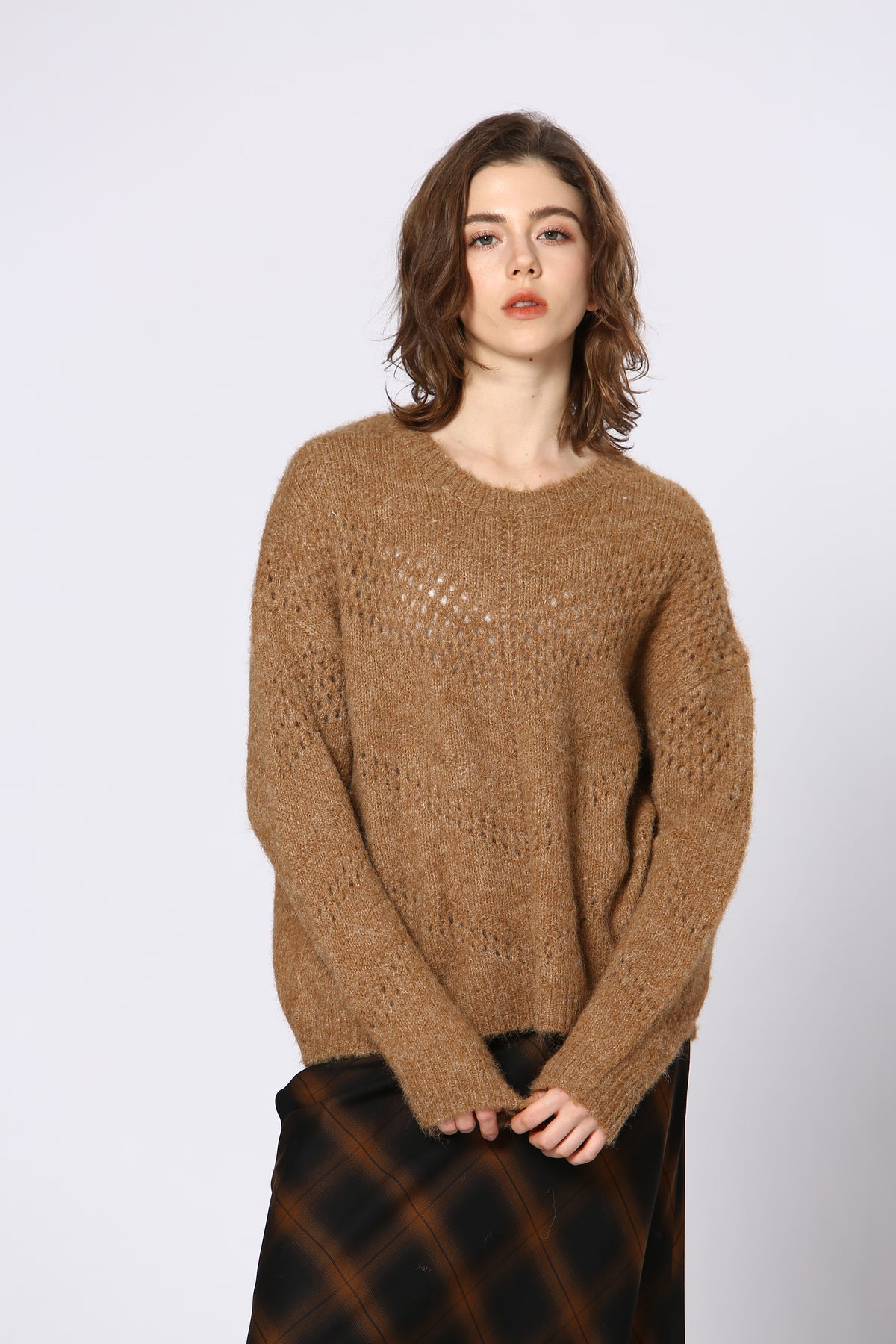 Sweter - Brązowy