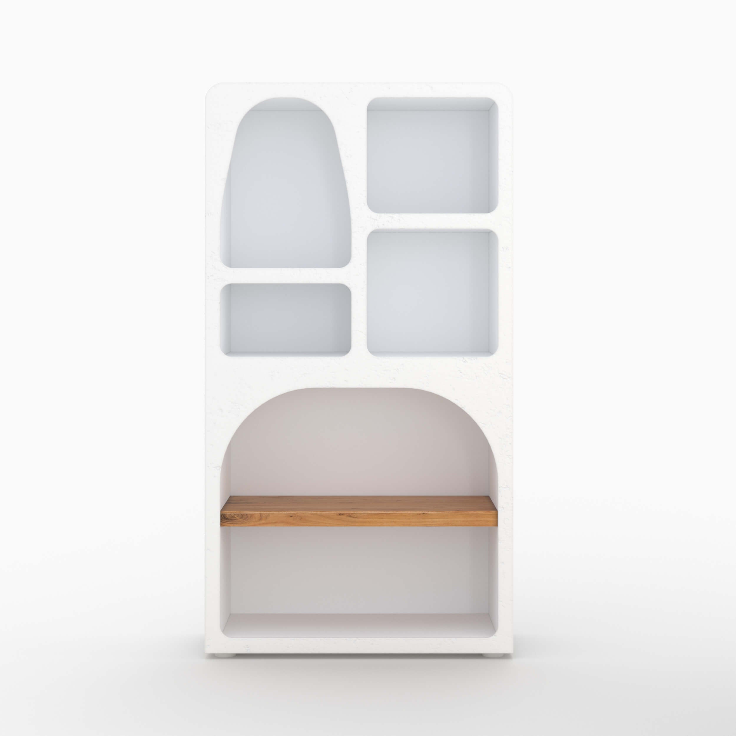 Fira - Off-White Plaster Bookcase