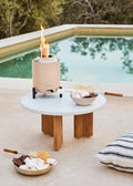 Fire Pit Compact - 1.5 Kw Outdoor Table Brazier with Smokeless Pellet - Sand