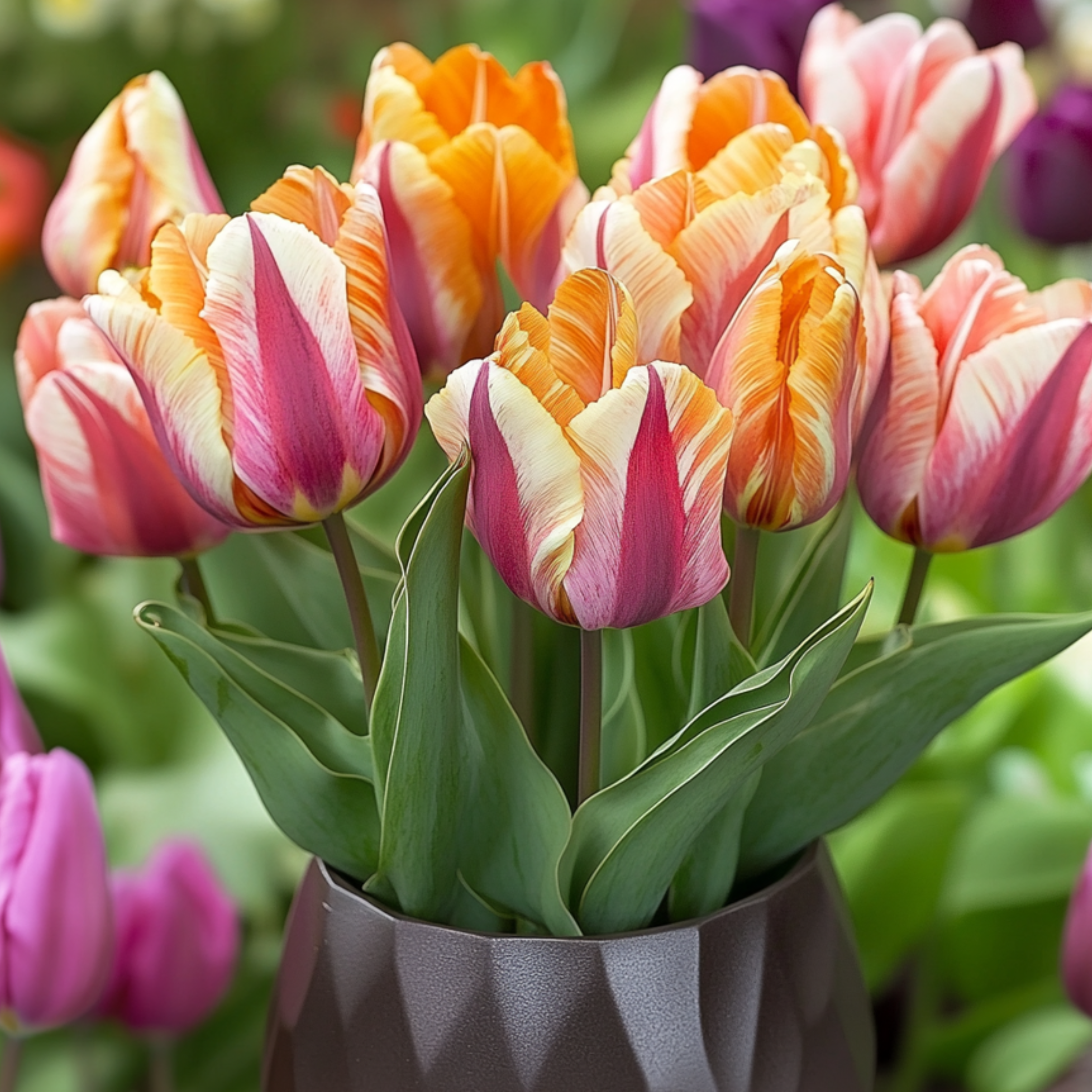 Mélange De 30 Tulipes Flaming Beauty – Plante D'Extérieur