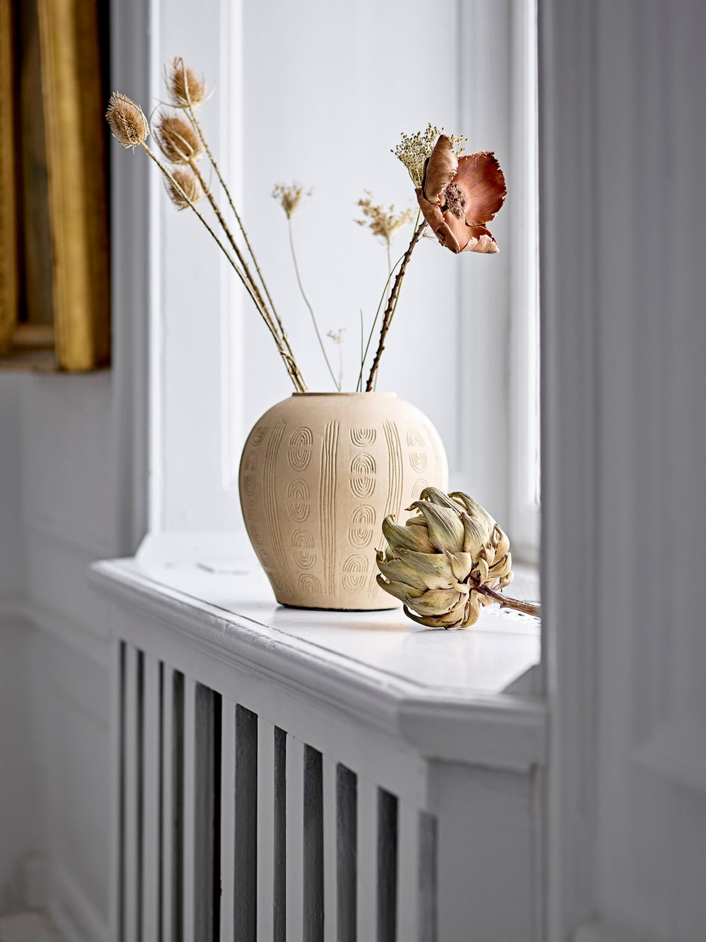 Taym - Lot de 2 Vases Déco - Naturel - Terre Cuite