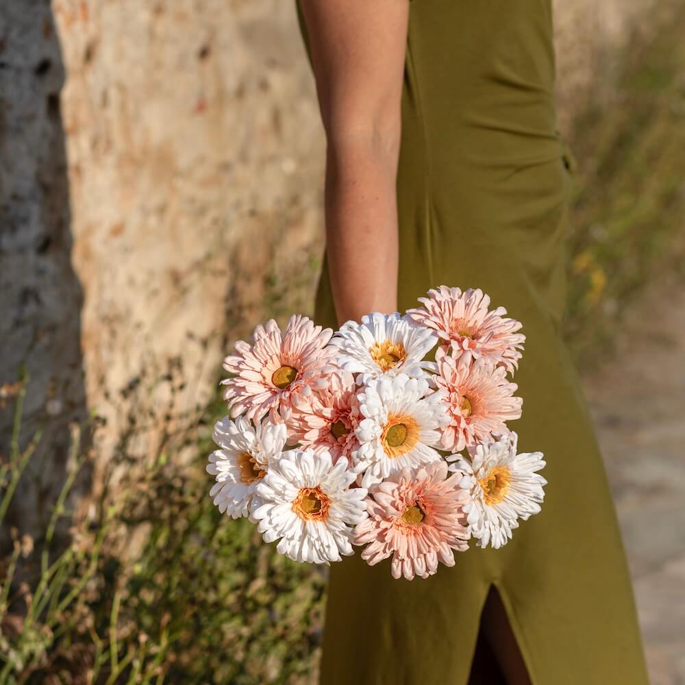 Gerbera En Papier Abricot