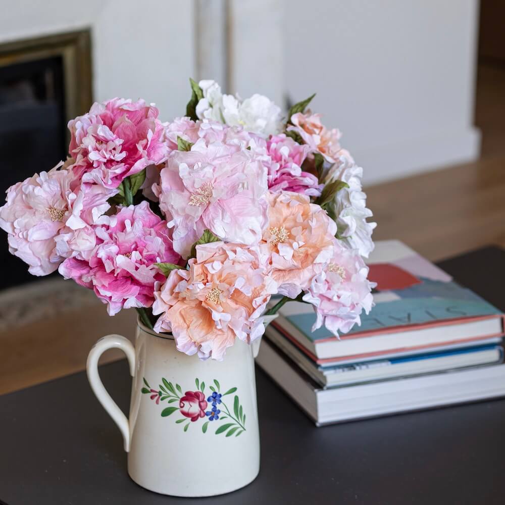 Pivoine En Papier Rose Pâle