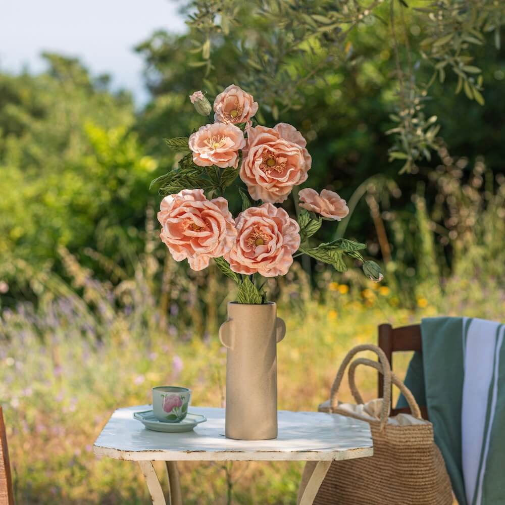 Rose Caroline En Papier Abricot