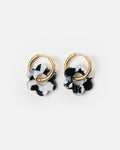 Baby Fleurette Earrings - Black And White