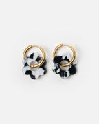 Baby Fleurette Earrings - Black And White
