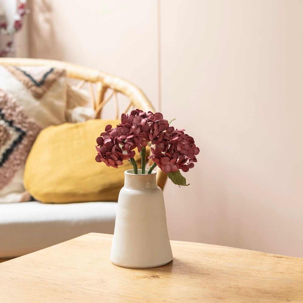 Small Burgundy Paper Hydrangea