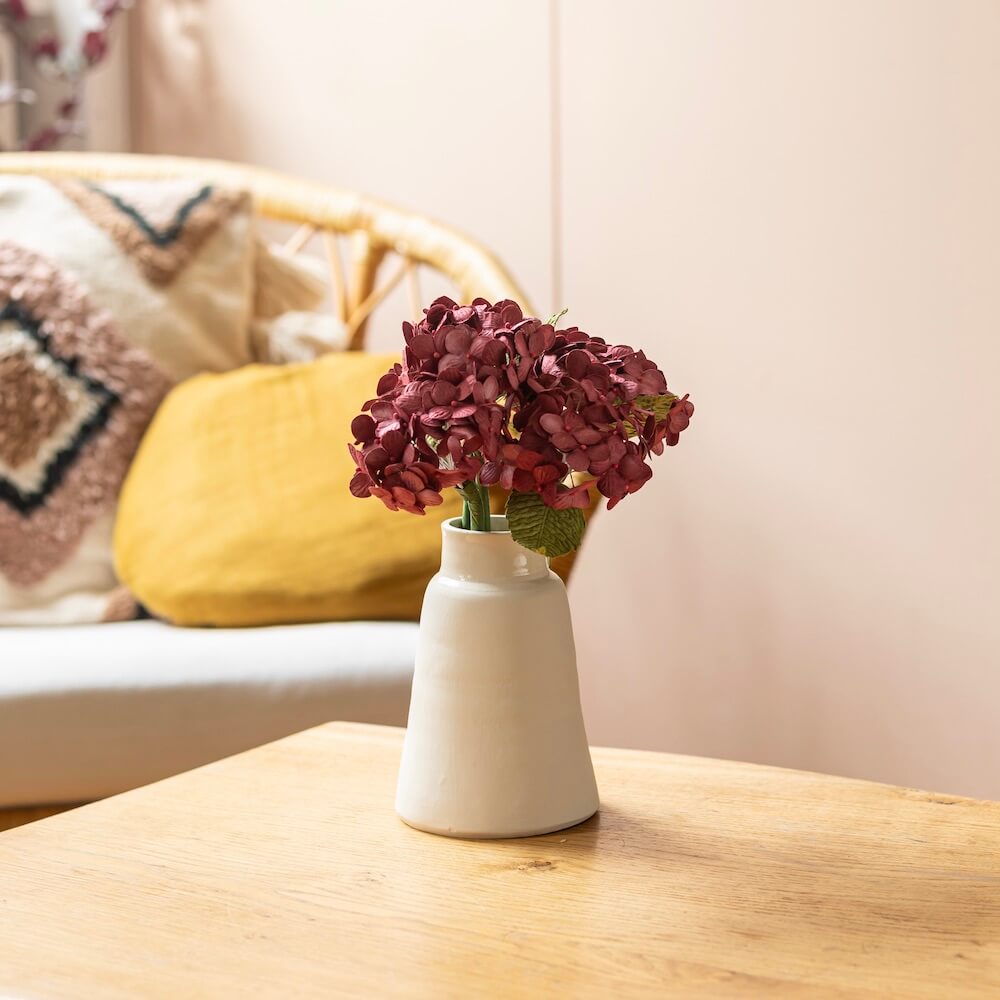 Small Burgundy Paper Hydrangea
