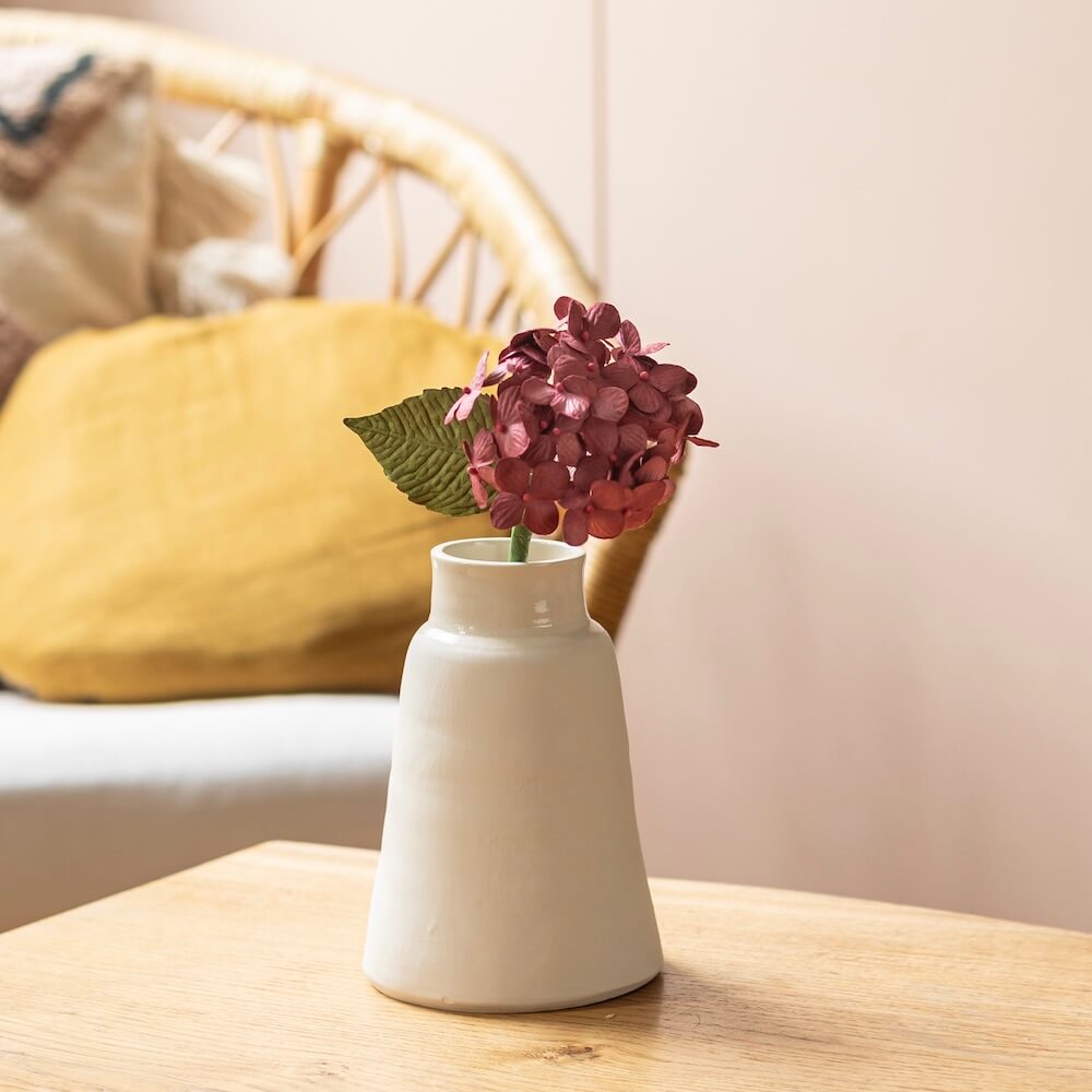 Small Burgundy Paper Hydrangea