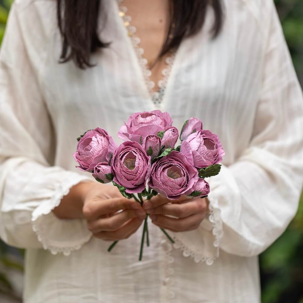 Rose Queen En Papier Mauve