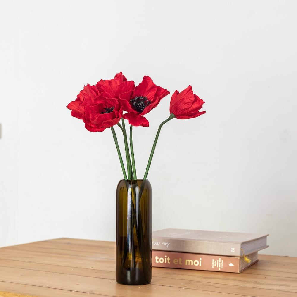 Coquelicot En Papier Rouge