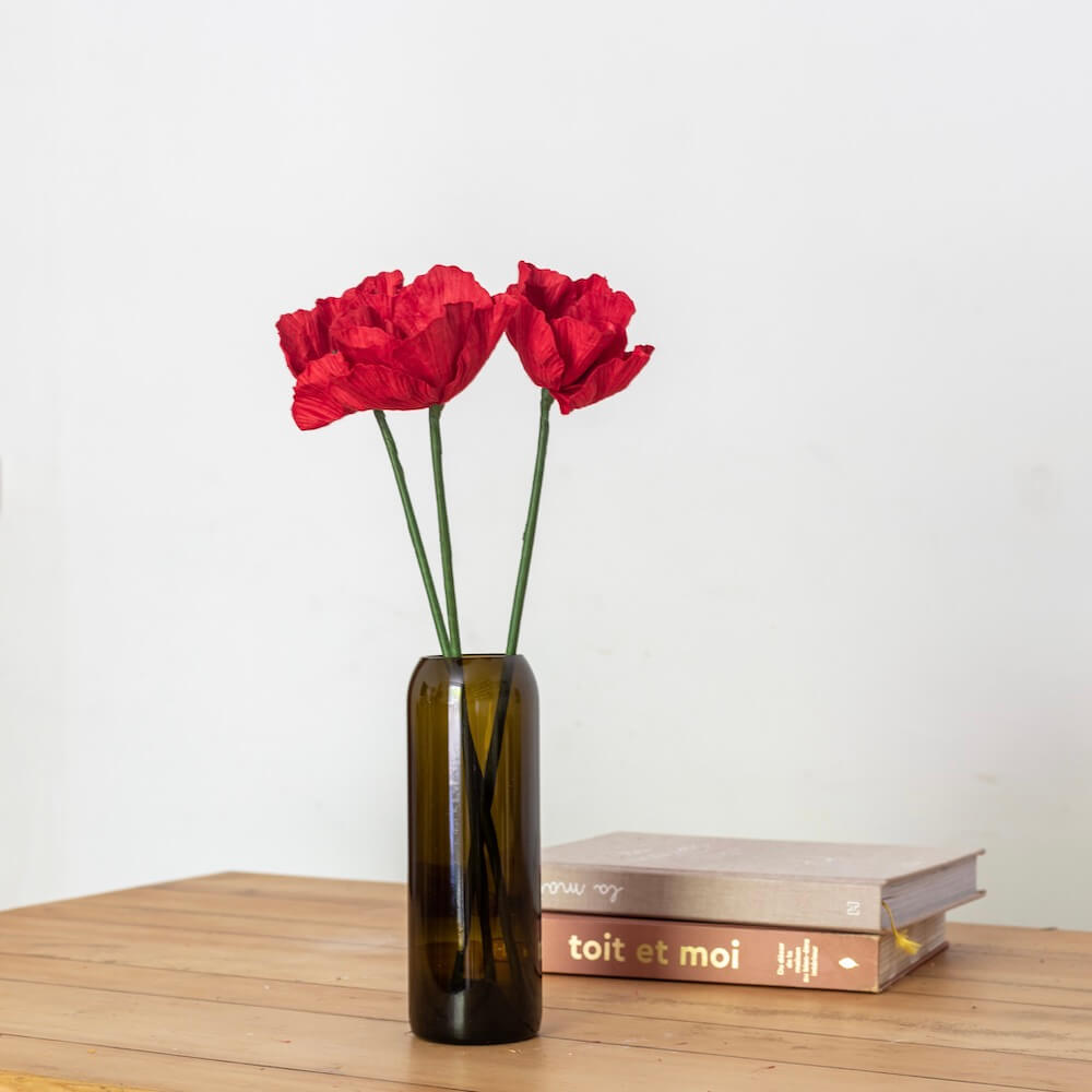 Coquelicot En Papier Rouge
