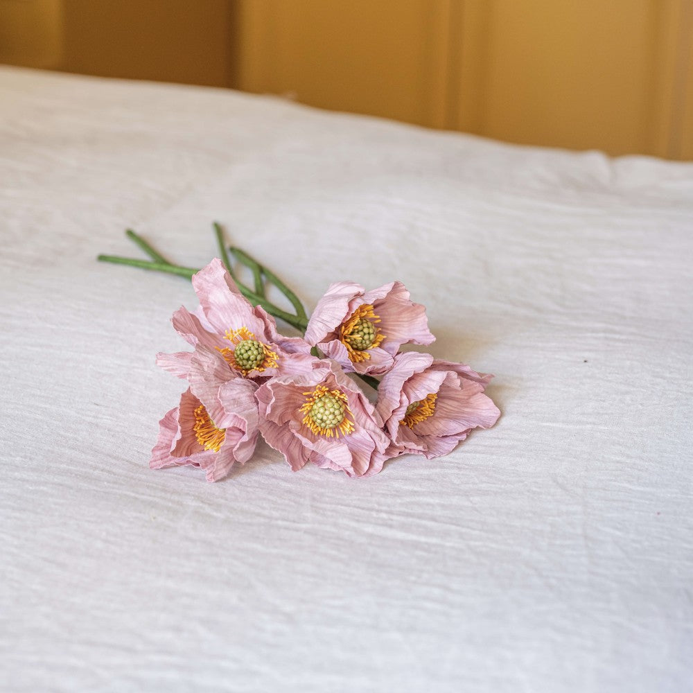Pavot En Papier Rose Clair