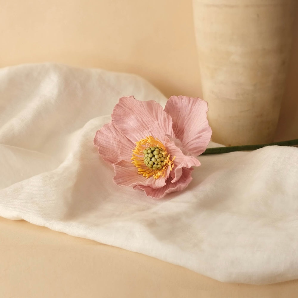 Pavot En Papier Rose Clair