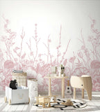 Wandbild Flora - Altrosa