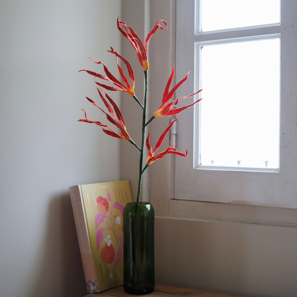 Orchidée De La Passion En Papier Orange